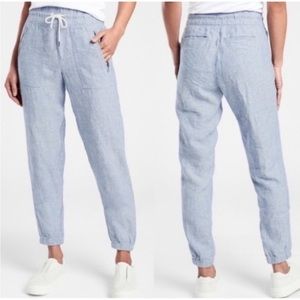 Athleta Cabo Linen Jogger 6 Chambray Blue
